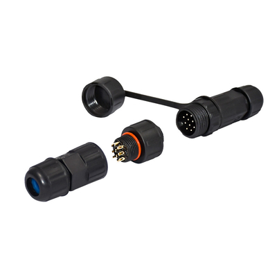 Plastic LED Waterproof Connector with Black Coating and IP67/IP68 Waterproof Rating