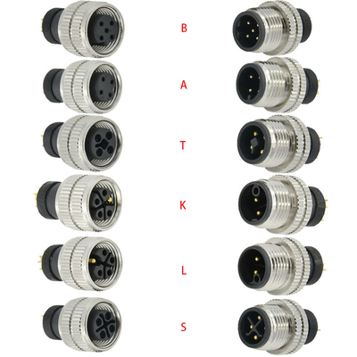 Rigoal M12 A Code Male Female 3-17 Pin Waterproof Aviation Connector