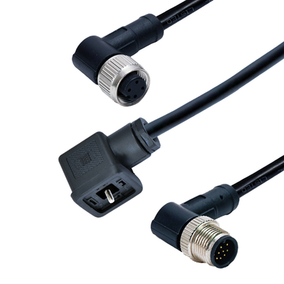 M12 to Solenoid Valve Connector Waterproof IP67 DIN 43650 A B C Type