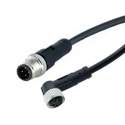 M12 Male to M8 Male Waterproof Connector IP67 IP68 Brass Contacts