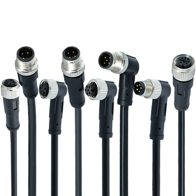 M12 Male to M8 Male Waterproof Connector IP67 IP68 Brass Contacts