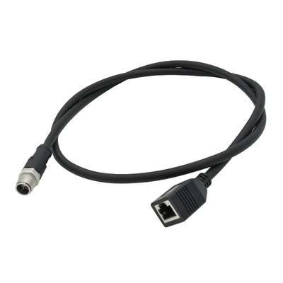 M12 X Code to RJ45 Cat6 Adapter 10Gbps Waterproof IP67