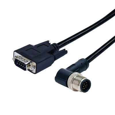 M12 to DB9 Waterproof Connector Cable IP67 IP68 250V 4A