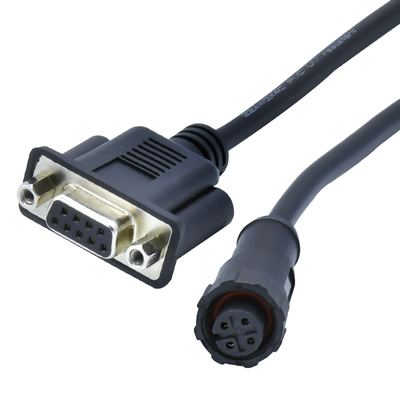 M12 to DB9 Waterproof Connector Cable IP67 IP68 250V 4A