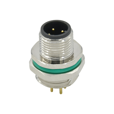 Rigoal M12 8-Pin IP67 Waterproof Connector Male Female Panel Mount