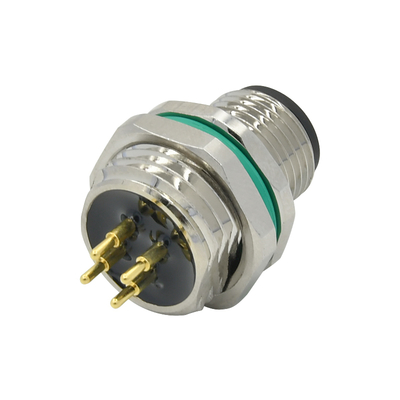 Rigoal M12 8-Pin IP67 Waterproof Connector Male Female Panel Mount