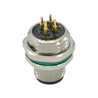 Rigoal M12 8-Pin IP67 Waterproof Connector Male Female Panel Mount