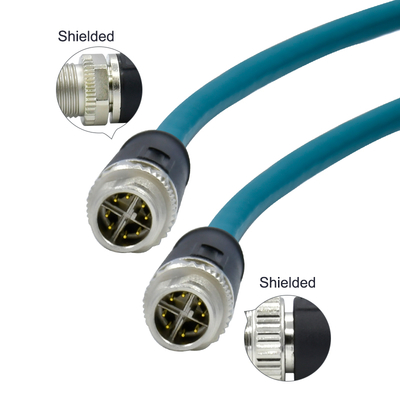 M12 Waterproof Connector Male Female 3-17 Pin IP68 Gold Plated