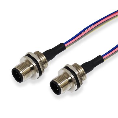 M12 Waterproof Connector with Temperature Range -25°C to +85°C Rated Voltage DC60V AC50V and Mating Cycle >100 Times