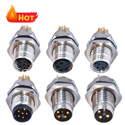 Rigoal M8 Connector Aviation Waterproof IP67/IP68 3-8 Pin 250V Rated Male Female Plug Socket