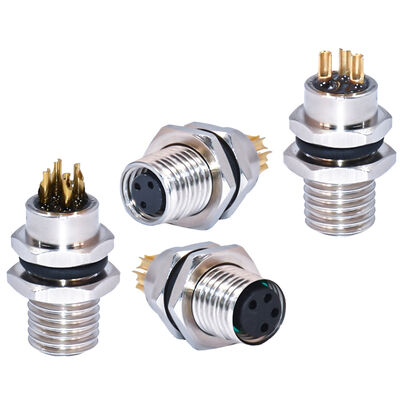 Rigoal IP67/IP68 M8 Waterproof Circular Connector with 250V Rated Voltage and Brass Gold Plated Contacts