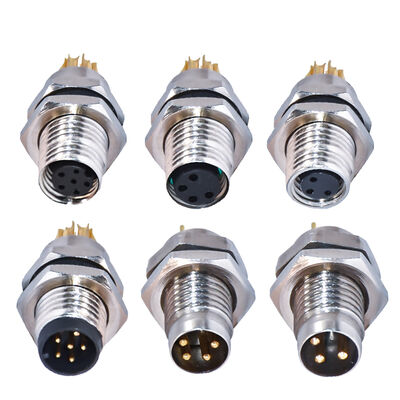 Rigoal IP67/IP68 M8 Waterproof Circular Connector with 250V Rated Voltage and Brass Gold Plated Contacts