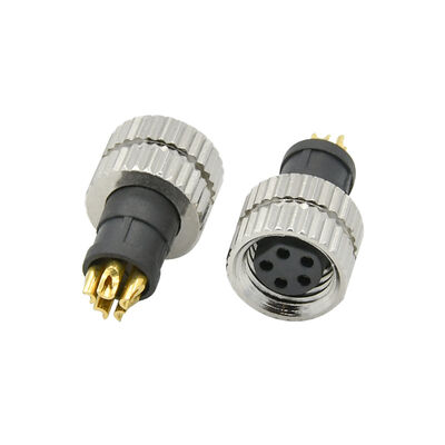 M8 Waterproof Circular Connector with IP67/IP68 Protection 3-8 Pin Configurations and PA66+GF Material for Industrial Sensors