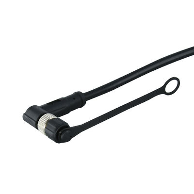 M8 Connector Dust Cover with Chain for Male Female Plug and Socket Protection Plastic Black Cover