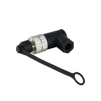 M8 Connector Dust Cover with Chain for Male Female Plug and Socket Protection Plastic Black Cover