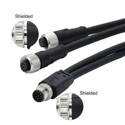 M8 4Pin Male Circular Sensor Connector Molded Y Type Splitter 26AWG x 4C PUR Cable Meet IP67 For Automotive Singnals