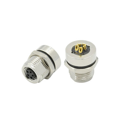 Waterproofing m8 receptacle 3 4 5 6 8 pins socket male female wall panel mount m8 metal connectors