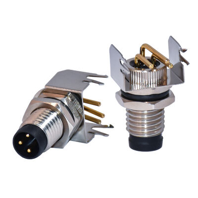 Waterproofing m8 receptacle 3 4 5 6 8 pins socket male female wall panel mount m8 metal connectors