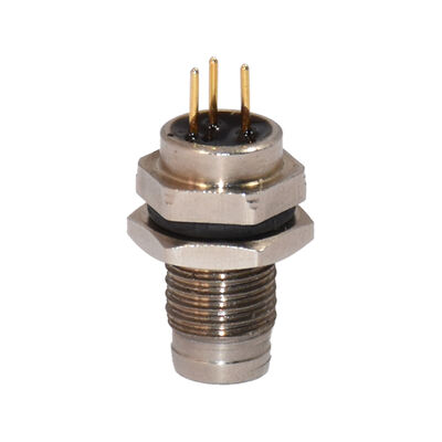 M8 4PIN 5PIN 8PIN Right Angled PCB Type Connector 90 Degree Panel Mount Connector