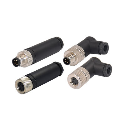 IP68 Waterproof M8 Male 4-Pin Assembly Connector Screw Locking for Automotive Use Customizable Supported