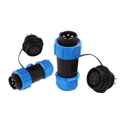 SP21 5 Pin Waterproof Electrical Connectors Male Threaded Cable Connector