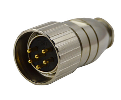 PA66 M23 Connector Male Straight Plug IP67 20A Waterproof Connector