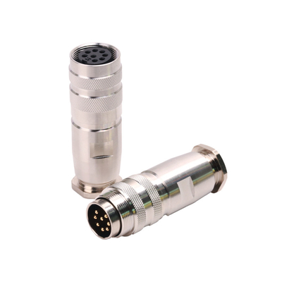 5A Waterproof Metal Connector , IP68 M16 8pins Male Assembly Male Connector With Shielded