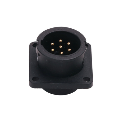 Square Flange 7 Pin Waterproof Connector IP68 Panel Mount Connector