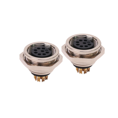 Rohs M16 Circular Connector Rear Panel Mount 8 Pin Female Connector