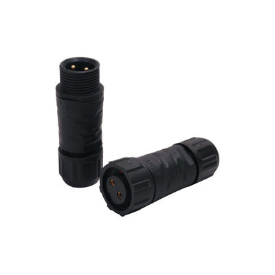 M14 Circular Plastic Connectors 2pins Female To Male Connector