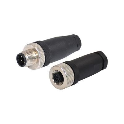 Sensor M12 A Code Male or femle Assembly Plug Plastic Case Waterproof Connector PA66 Black 4A