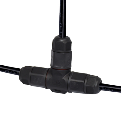 3000V LED Waterproof Connector 3Ways 2 Pins Splitter Waterproof Screw Connector