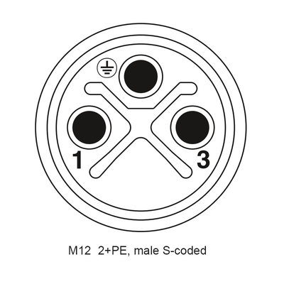 Flange Scoket IP68 3pin Male Panel Mount M12 Waterproof Connector With Pigtail S Code Socket