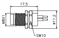 Aviation M8 socket auto waterproof 3 4 pins pcb panel mount connector IP67/68 waterproof connector