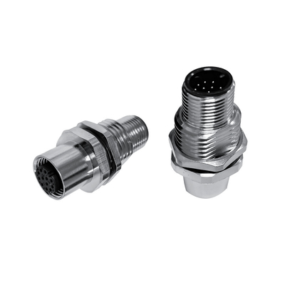 M12 Male To Female Base,Front Mounting,M16 Fastening Thread,M12 female to male panel mount connector