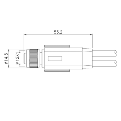 Waterproof IP68 Sensor/ Actuator Connector Y Splitter 5 Pin Plug M12 Cable