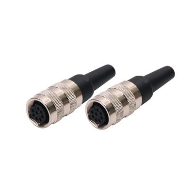 5 Pin 6 Pin Male Female Connector Electrical Circular Cable Molded Straight For Automation