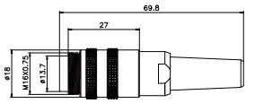 5 Pin 6 Pin Male Female Connector Electrical Circular Cable Molded Straight For Automation