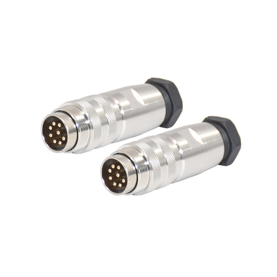 Industrial Circular Connector , 8 Pin Aviation Connector M16 Plastic Male Plug