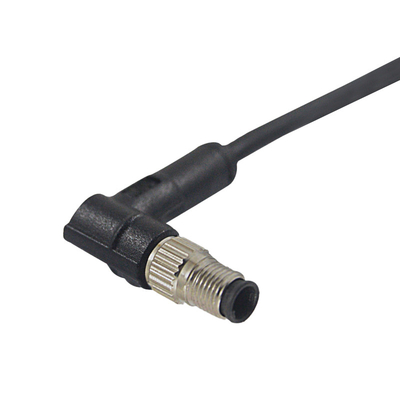 M5 Male 3 Pole Circular Connector Right Angle For Field Buses Signals