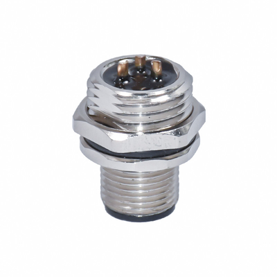 M12 CuZn AWG24 Welded Flange Male Connector 3 PIN 4A PA