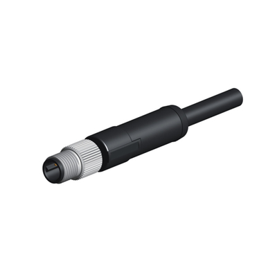 Plastic Pa66 IP67 M5 Straight Male Connector 3 Pin Cable PUR PVC