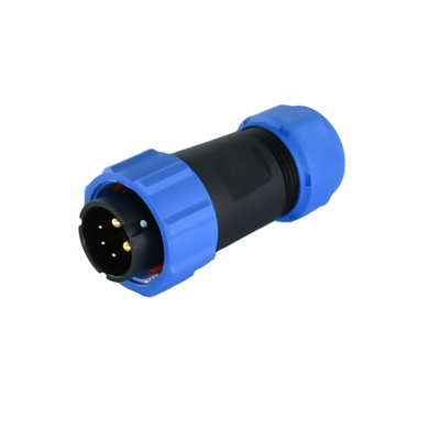 IP68 Threaded Male Female Connector 12mm Cable 5 7 9 12 Pins Cuzn Pa