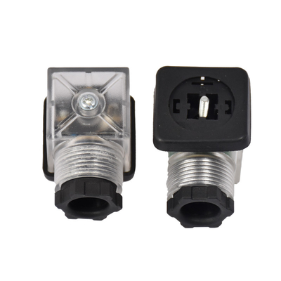 PA GF Solenoid Valve Waterproof Connector A B C Code Electric Plug DIN43650B TPU For LED