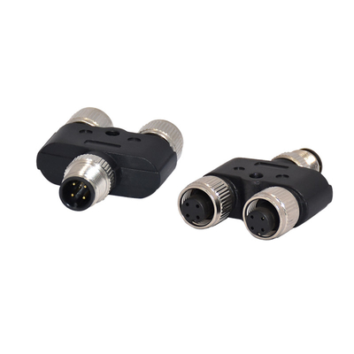 Waterproof M12 Y Connector Male To Female Sensor Actuator Connector