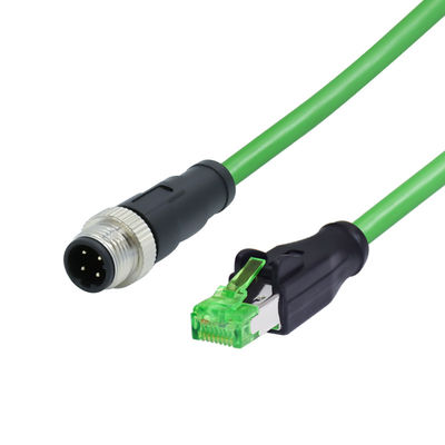 Waterproof Cable 4 Pin D Coded M12 To Rj45