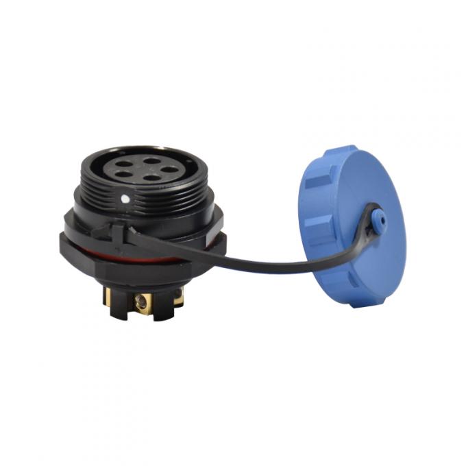 PPS Insert Circular Plastic Connectors 5 Pin IP67 Waterproof Crimp Termination 2
