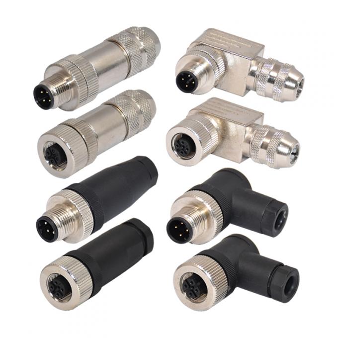 IP67 CuZn M12 4 Pin Connector Waterproof Aerospace Power Stability 3