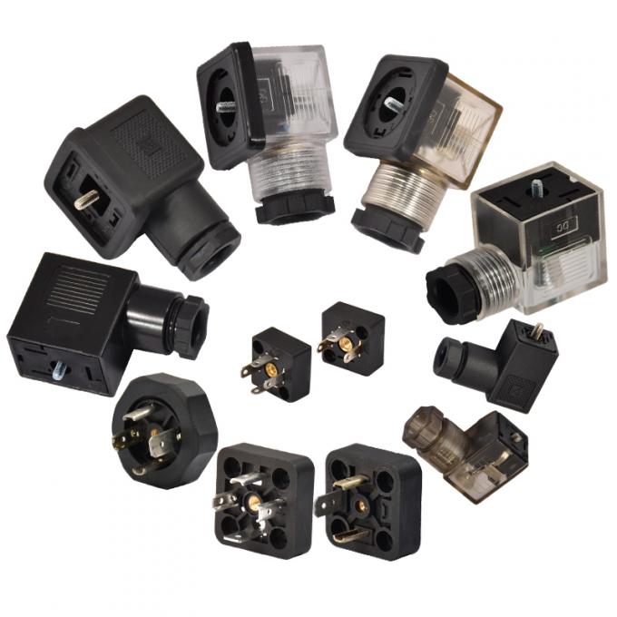 Custom Wholesale Female Joint Transparent Solenoid Valve DIN 43650 Rigoal Connector Factory 1